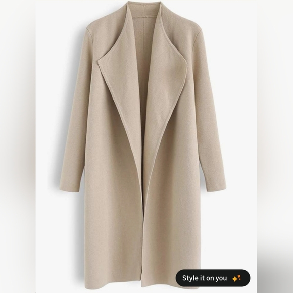 Chicwish Sweaters - Chicwish Tan Open Front Sweater